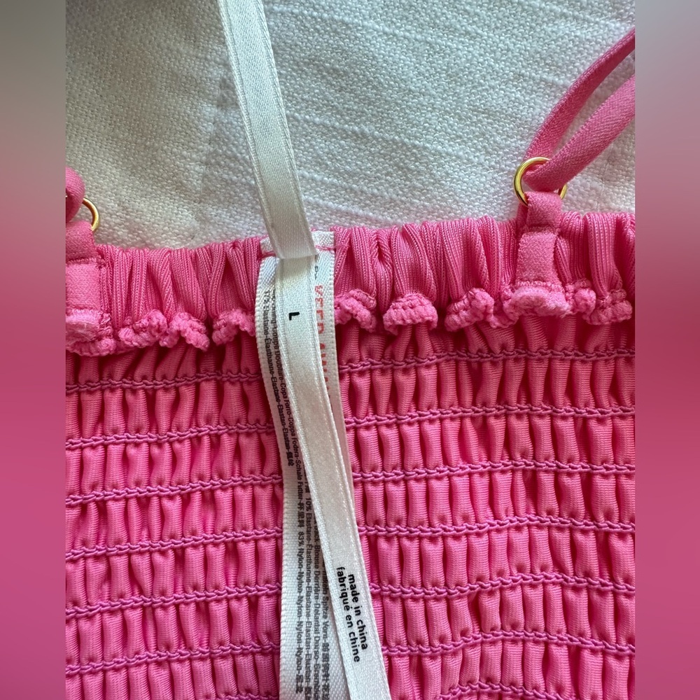 Anthropologie Viviette Lace Festival Bra Top in Pink - Picture 9 of 10